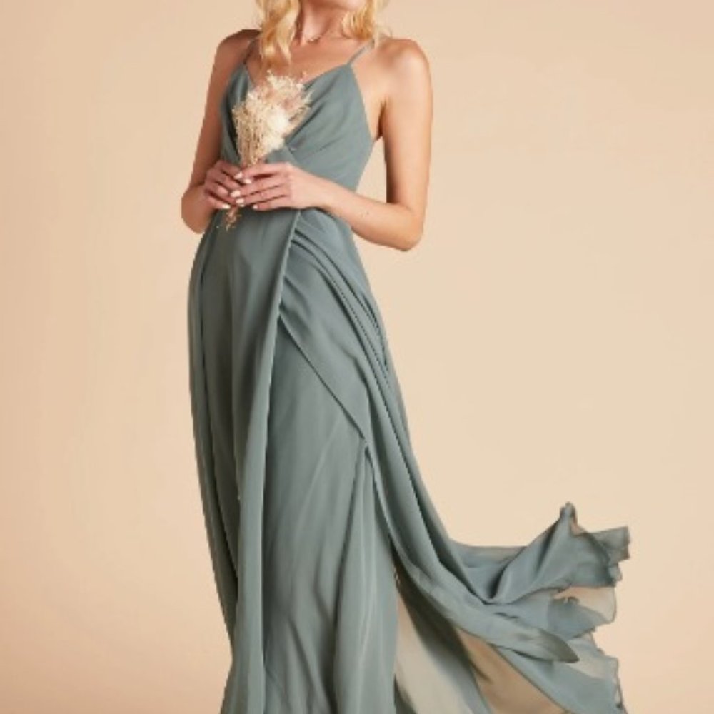 Birdy Grey Kaia Dress in Sea Glass unaltered